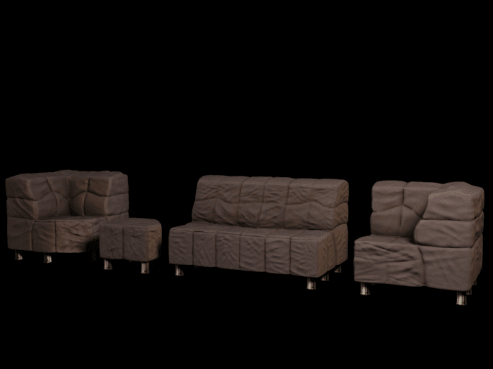 Fat Decor Sofa L Brown (Customizable)