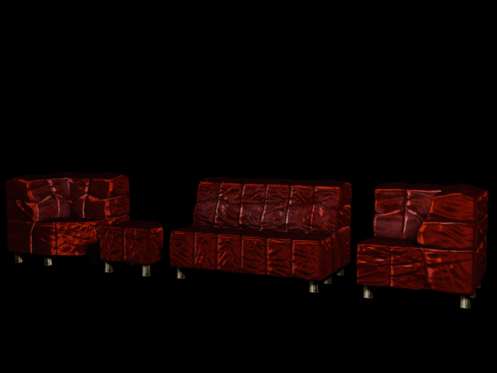 Fat Decor Sofa Red/Gold (Customizable)