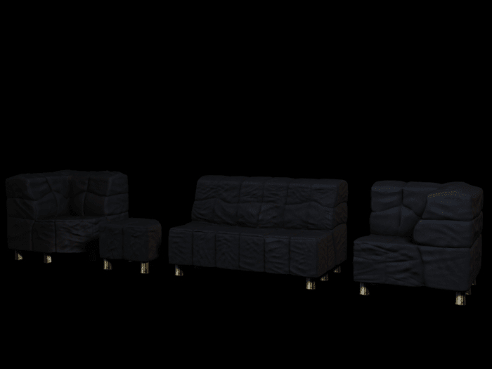 Fat Decor Sofa Grey/Gold (Customizable)