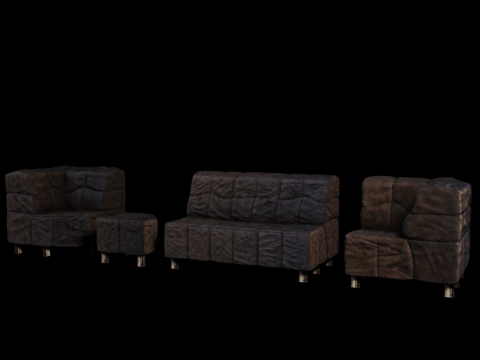 Fat Decor Sofa  Brown/Gold (Customizable)