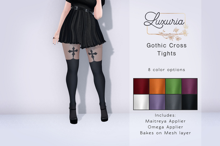 Luxuria - Gothic Cross Tights