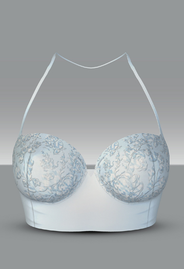 OPIA Caprice Top Blue Brocade