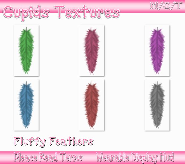 *CUPIDS*6 Fluffy Feathers Textures