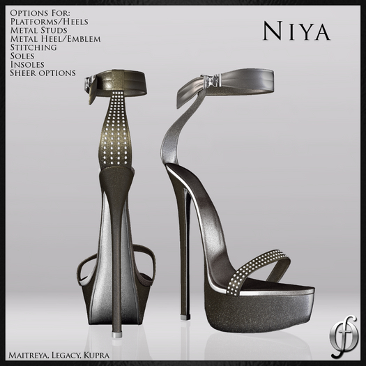 Felicity - Niya Stilettos (Silver Old 2) Shoes Platform High Heels Sandals Maitreya Legacy Kupra