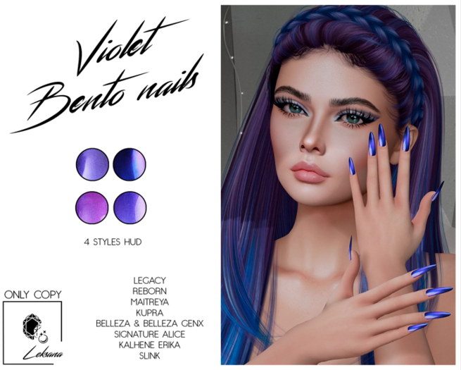 Leksana - VIOLET Nails [BENTO] - FATPACK