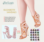 Delicatt couture - Elizabeth Sandals Luxury - 2023#Aug.#15#
