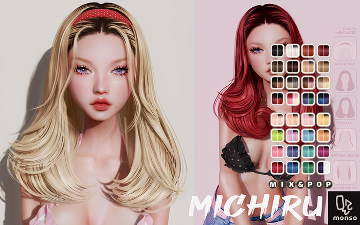 [monso] Michiru Hair /Mix & Pop
