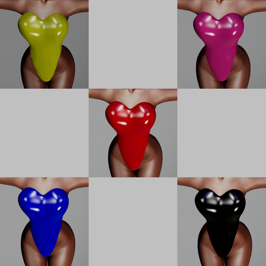 Heart Leotard 5 Color (REBORN eBODY)