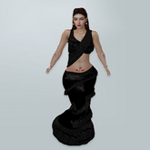 M Saree 01 Black Thread Design