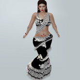 M Saree 02 White Thread Design