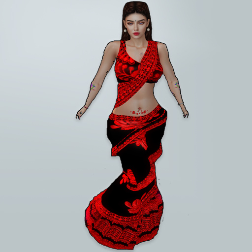 M Saree 06 L Red Thread Design