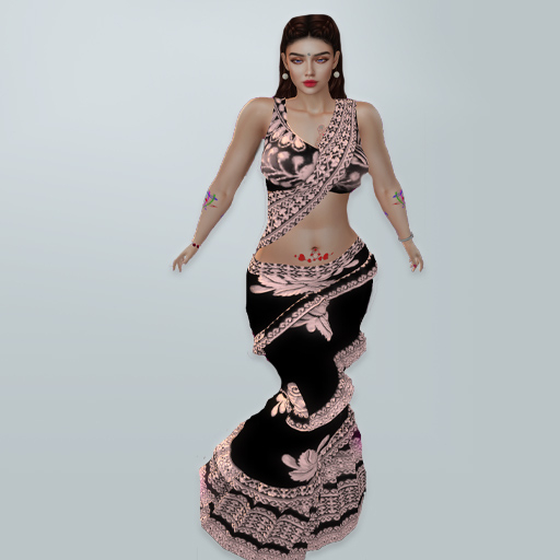 M Saree 10 B Pink Thread Design