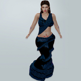 M Saree 16 Navy Blue Thread Design