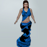 M Saree 17 Blue Thread Design