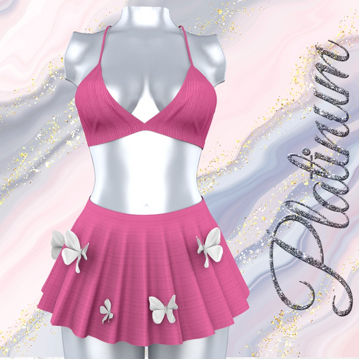 White Pink Butterfly OUTFIT