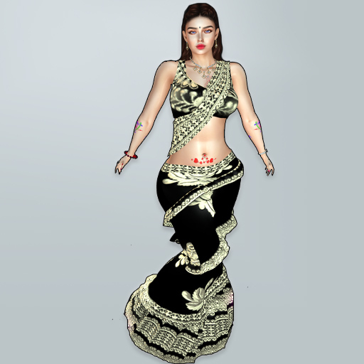 M Saree 25 Cream Thread Design