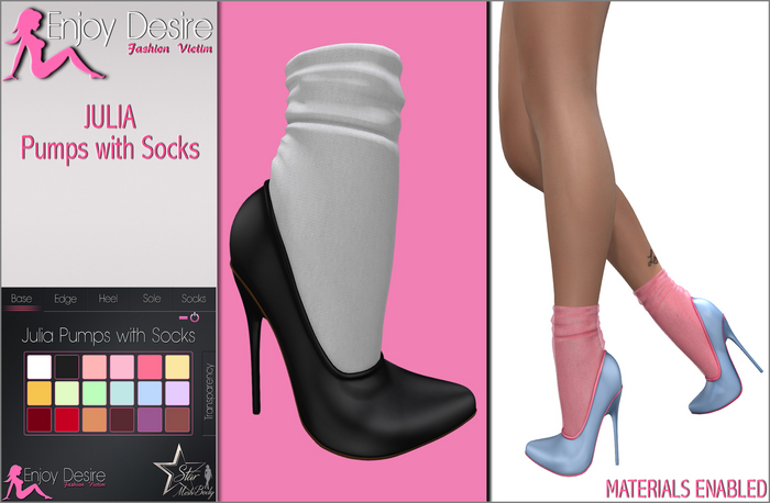 =ED= DEMO Julia Pumps with Socks [Star Mesh Body]