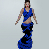 M Saree 20 Royal Blue Thread Design