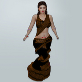 M Saree 29 Dark Brown Thread Design