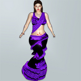 M Saree 36 L Violet Thread Design