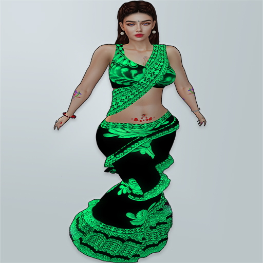 M Saree 37 Green Thread Design