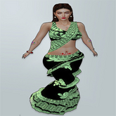 M Saree 42 B Green Thread Design