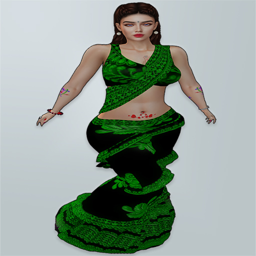 M Saree 38 L Green Thread Design