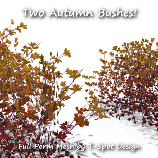 T-Spot Mesh - Two Autumn Bushes - FP  - LI=1