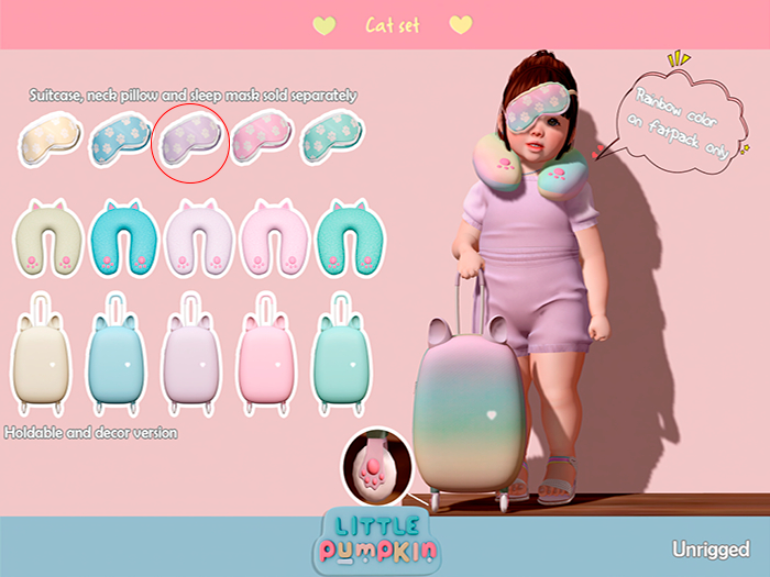 ::LittlePumpkin:: Cat Sleep Mask / lilac (Wear me)