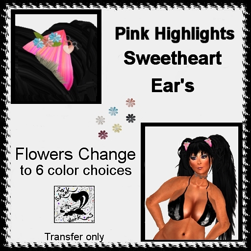 SweetHeart Ears Pink Highlights