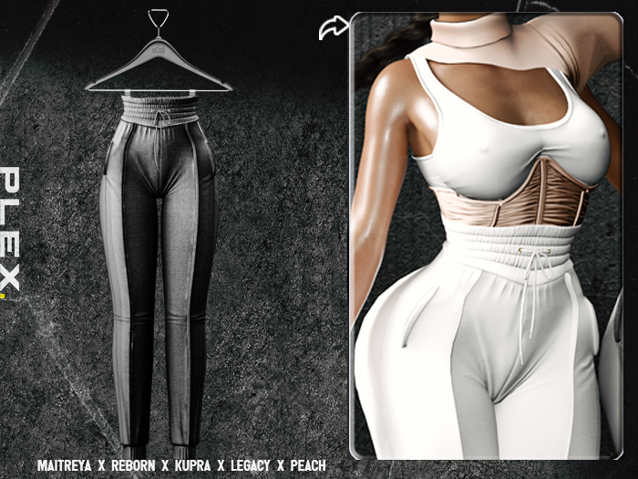 PLX. "ESME" Pants // FELT BLK // (B)