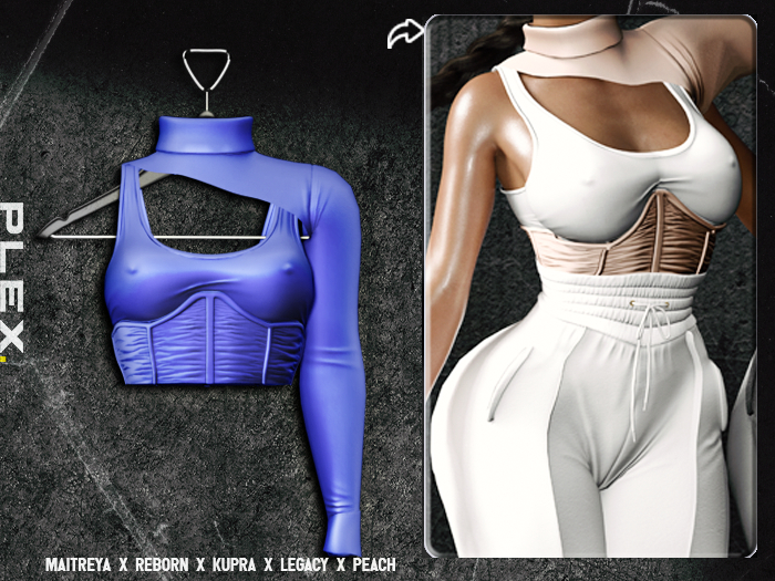 PLX. "ESME" Top // Blue // (B)