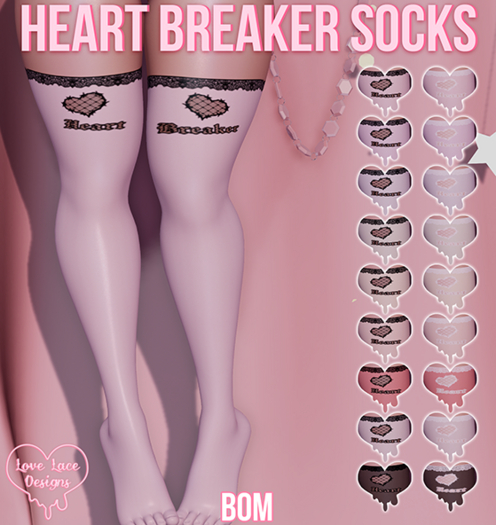 ::LL:: Heart Breaker Socks 