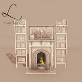 LouChara Eliza Fireplace and Picture Ladder