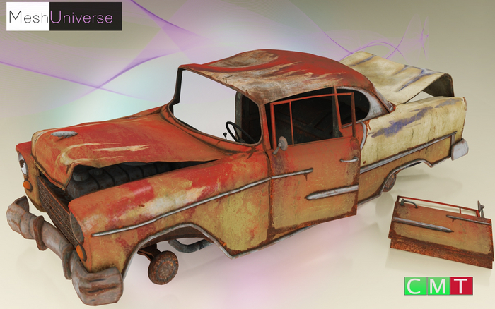 [MU] Trashed red car (boxed)