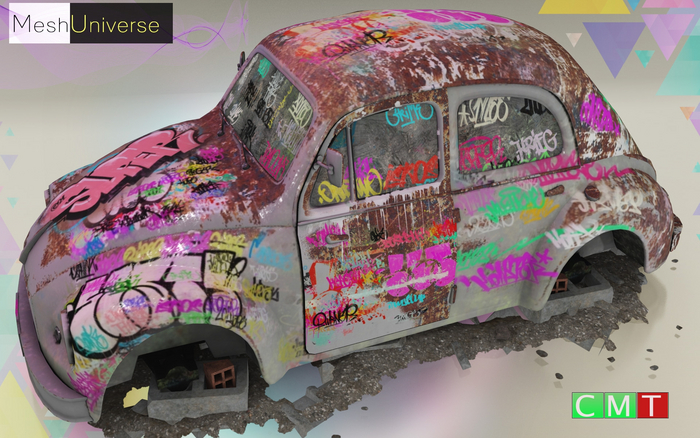 [MU]Car  with graffitis decor (boxed)