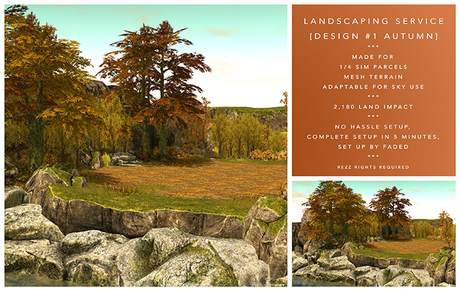 Second Life Marketplace - [F] Landscape 1 - Oaklands - AUTUMN (1/4 Sim)