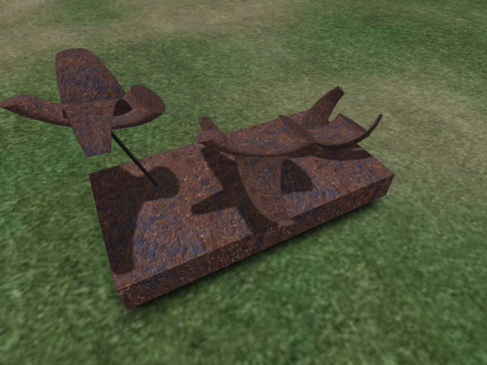 Flight sculpture in iron