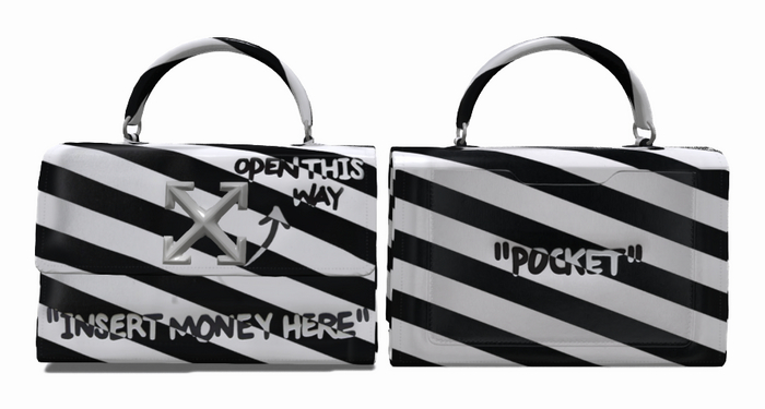 Hollyhood WHITE Bag - Striped