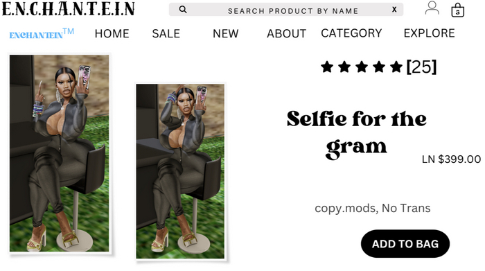 [ENCHANTEIN] -Selfie For Tthe Gram POSE  - UNPACKER (Add)