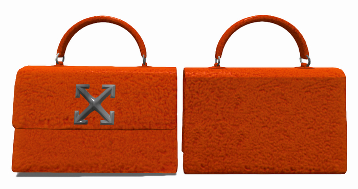 Hollyhood Furry WHITE Bag - Orange Fur
