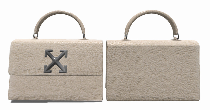 Hollyhood Furry WHITE Bag - Nude Fur