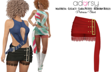 adorsy - Patricia Skirt Deep Red - Maitreya/Legacy/Lara Petite/Reborn-Rolls