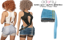 adorsy - Patricia Denim Skirt Splash - Maitreya/Legacy/Lara Petite/Reborn-Rolls