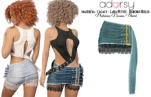 adorsy - Patricia Denim Skirt Petrol - Maitreya/Legacy/Lara Petite/Reborn-Rolls