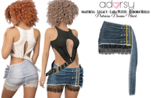 adorsy - Patricia Denim Skirt Original - Maitreya/Legacy/Lara Petite/Reborn-Rolls