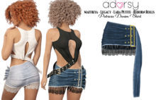 adorsy - Patricia Denim Skirt Dark Blue - Maitreya/Legacy/Lara Petite/Reborn-Rolls