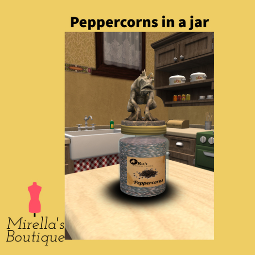 Peppercorns in a jar
