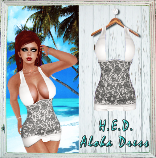 H.E.D. Aloha Halter Dress Black