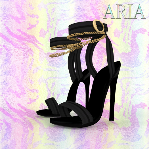 Black Chain Heels